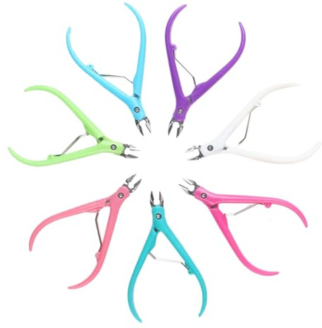 Healeved Nail Pliers 4.13 Inch Plastic Handle Cuticle Clippers for Precise Dead Skin Removal Professional Manicure Pedicure Tool