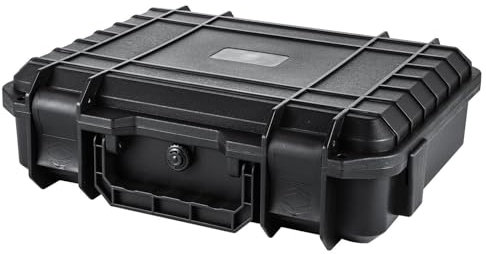 M.J COMFY-LIFE Portable Waterproof Hard Compact Flight Case Camera Case Carry Lock Storage Box Protective Storage Carrying Case with Foam (L)