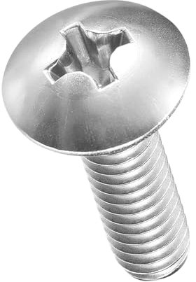 METALLIXITY Machine Screws Phillips Head(1/4-20x7/8) 25Pcs, 304 Stainless Steel Round Head Phillips Drive Furniture Bolts - for Woodworking & Furniture Assembly, Silver