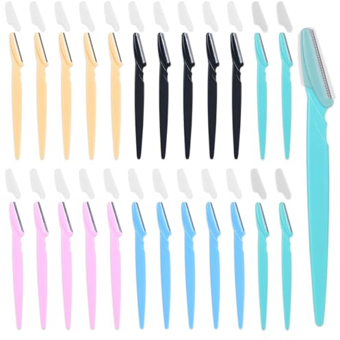 KXICYUR 15-Piece Value Pack Men's and Women's Beauty Tool Set: Men's Disposable Razors + Women's Disposable Eyebrow Razors, Non-Slip Grip + Travel-Friendly