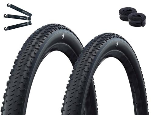 2 x Faltreifen Schwalbe G-One RX Performance RaceGuard ADDIX Green TLR Schwarz 45-622 (28 x 1.75) + 2 x Schwalbe Schläuche AV17 inkl. maxxi4you Reifenheber