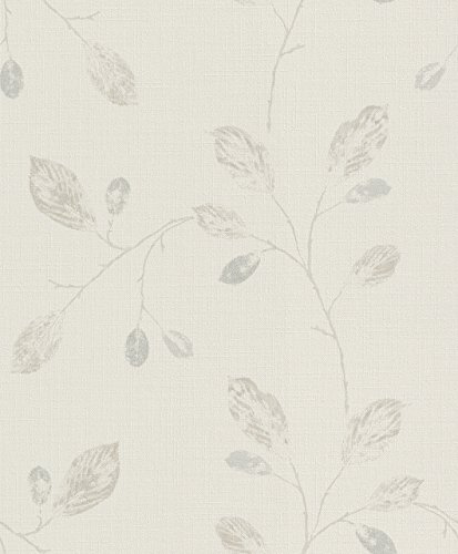 Rasch paperhangings 443004 Tapete Wandverkleidung, – weiß beige (12)