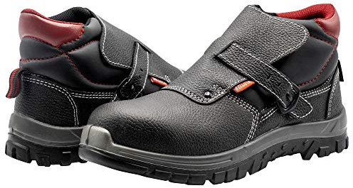 Bellota 7230246S3 - Botas de Seguridad para Soldador de Hombre y Mujer (Talla 46) de Piel Hidrofugada con Forro Acolchado Transpirable y Abrefácil