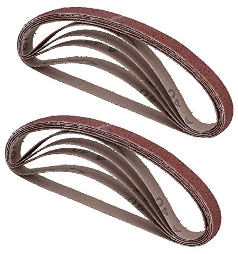 Belt Power Finger File Sander Abrasive Sanding Belts 330mm x 10mm 120 Grit 10 PK