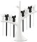 Koziol MIAOU Forchette antipasti con Albero, plastica, Bianco con Nero
