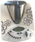 Grafix Aufkleber für Thermomix TM31 Hibiskus Blüten anthrazit