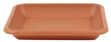 greemotion Blumentopfuntersetzer Jana in Terracotta, Blumen-Untersetzer eckig für Pflanzkübel, wasserdichter Pflanzenuntersetzer quadratisch aus Kunststoff, Pflanzen Untertopf