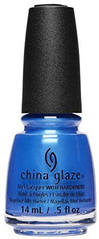 China Glaze Nail Lacquer with Hardeners, 14 ml, Crushin' on Blue