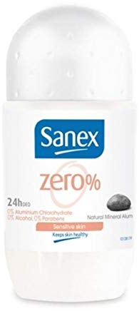 3 x SANEX Women Deo Roll-On Zero% Sensitive für empfindliche Haut - 50ml