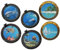 alles-meine.de GmbH 6 TLG. XL Set: Wandtattoo/Sticker - Bullauge - Fenster Schiff - Delfin Schildkröten Delphin Fisch - Wandsticker Aufkleber Flugzeug Wandaufkleber Badezimmer ..