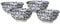 Ritzenhoff & Breker Schalen-Set Royal Sakura, 4-Teilig, 15 cm Durchmesser Vajilla, Porcelana, Azul/Blanco, 15.50 x 15.50 x 8 cm, 4