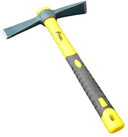 Forgé désherbage Mattock Hoe 15 Pouces, forgé par Marteau Complet, poignée en Fibre de Verre plastifiée, Mattock Cutter 1.5lb