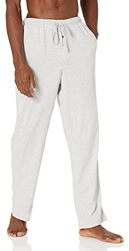 Amazon Essentials Men's Cotton Knit Pyjama Trouser, Light Grey Heather, M