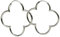 SILBERMOOS Damen Creolen Blumen Kleeblatt glänzend 925 Sterling Silber Ohrringe