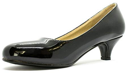 Gizelle , Damen Pumps, Schwarz - schwarzer Lack - Größe: 39