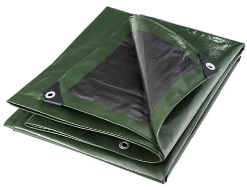 WERKA PRO Bâche Multifonctions Noire et Verte 240 g/m2 4 x 5 m