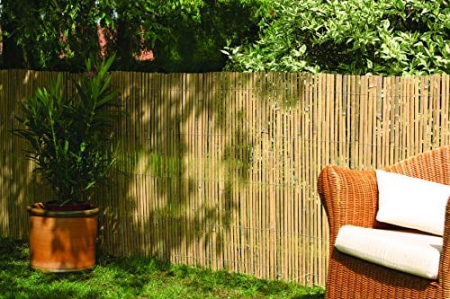 DE-COmmerce® clôture en bambou pare-vue CALAMA extra durci pour jardin, terrasse, balcon (hxl) 100 x 500 cm