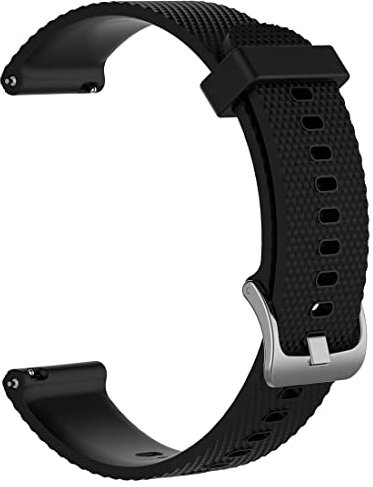 Disscool Bracelets de rechange pour TicWatch E2 S2, 22 mm en silicone souple pour montre connectée TicWatch E2 et Ticwatch S2 Fitness (silicone noir)