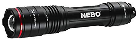 NEBO NB6860 Redline X - Linterna LED táctica (sistema de enfoque de 1800 lúmenes, batería de ion de litio, resistente al agua IPX7, modo de autodefensa)