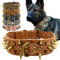 The Mighty Hundehalsband, mit Nieten, für mittelgroße und große Hunde, Größe L, Braun