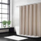Flachs Leinen wie 240GSM Schwerer Stoff Bad Duschvorhang mit Haken Hotel Luxus waschbar,Taupe,180x210 cm