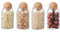 ORNAMI Clear Glass Kitchen Storage Jar with Cork Ball | Mason Food Canister Jar with Spherical Cork Lid | BPA-Free Pantry Organiser (Set of 4, 0.8L)