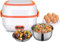 XiaoMuTongABC Mini olla arrocera, lonchera eléctrica multifuncional, calentador de alimentos portátil con cuencos, bandeja de vapor de huevos para el hogar, oficina, escuela, cocina, arroz, verduras,
