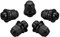 20x SCHWARZ Radmuttern M12x1,5x37,5 FLACHBUND D30 SW21 HASKYY (20x SCHWARZ)