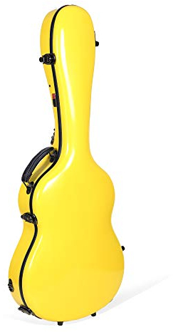 Crossrock Deluxe Gitarrenkoffer für Klassikgitarre, Fiberglas, 4/4, volle Größe, Gelb