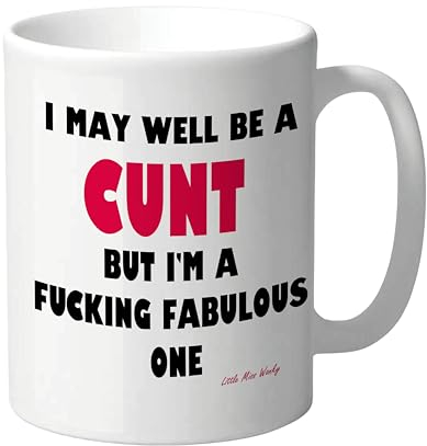 Funny Mug Rude Profanity 18+ Insult Novelty Little Miss C*nty Birthday Office Work Colleague Secret Santa Sarcasm Swearing Tea Coffee for Her for Him - I May Well Be A Cunt LMC03