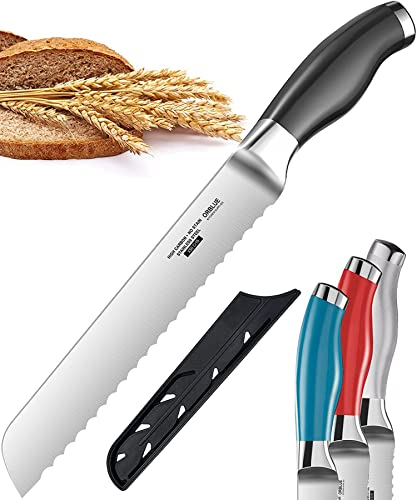 Orblue Couteau à Pain Professionnel, Couteau de Pain 20 cm, Idéal pour Tous Types de Pains, Couteaux à Pain Tranchants et Durables