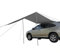 Blueshyhall Auto Markise, 440x200cm Wasserdicht Sonnensegel Auto Camping, Auto Dachzelt Auto Dachträger Sonnenschutzdach Heckklappe für Auto SUV Wohnwagen Camping Outdoor,Grau