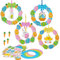DKINY 8 Stück Ostern Kränze Bastelsets für Kinder Osterkranz Mix & Match Deko Anhänger mit Osterküken Osterhase Ostereier Moosgummi Teilen Kunst und Bastelhandwerk Osterdeko zum Basteln für Ostern