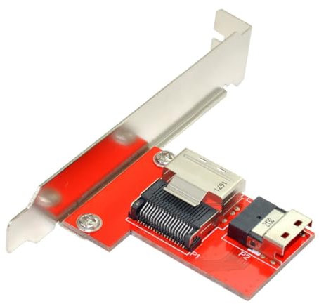 Chenyang Slimline SAS SFF-8654 - Adattatore da PCI-Express 4.0 a Mini SAS SFF-8087 PCBA femmina, con staffa