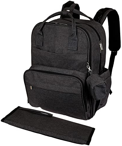 Wickelrucksack Baby Wickeltasche Großer Stauraum, die Tasche kann am Kinderwagen angehängt werden, gepolsterte Rückseite