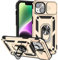 Hitaoyou iPhone 14 Case with Camera Cover & Kickstand, Military Grade Shockproof Heavy Duty Protective Magnetic Case for iPhone 14 6.1'' inch Gold
