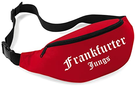 Frankfurter Jungs Bauchtasche | Fussball Tasche - Ultras - Frankfurt Hüfttasche - Supporter Bag | Rot