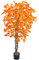 Erable Plante Arbre Artificielle Artificiel Plastique 150cm avec Bois Véritable Domaine Interne Feuilles Rouges Decovego