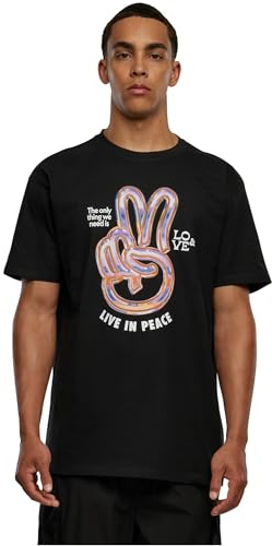 Mister Tee Men's Mt2418-live in Peace Oversize Tee T-Shirt