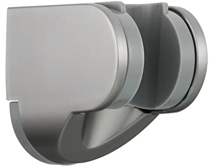 Tecmolog Support Douchette Mural Universel avec Vis Fixation Pommeau de Douche Réglable Plastique ABS, Gris, ST01GR