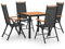 Hommdiy 5-TLG. Garten-Essgruppe, Balkonmöbel, Gartenmöbel-Set, Lounge-Set, Terrassenmöbel Aluminium Schwarz