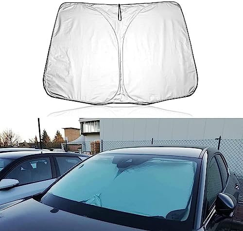 Cubierta para Parabrisas Parasol Coche Delantero para Volkswagen Touran L, Parasol Plegable Ventana Delantera,Silver