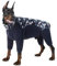 Hundebekleidung, Haustier-Winter-Overall mit Reißverschluss, D-Ring, reflektierende Streifen, verstellbare Anti-Haar-Winddichte Jacke für kleine, mittelgroße und große Hunde, Größe XXL, Blau