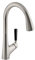JACOB DELAFON Mitigeur cuisine Malleco détection automatique Bec haut inox brossé douchette extractible