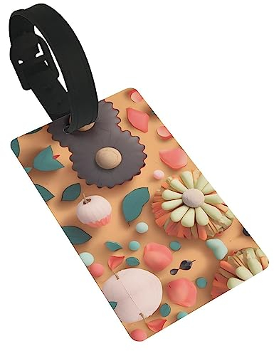 Geschnittenes Papier mit bunten Sonnenblumen-Gepäckanhängern – PVC-Material, hohe Sichtbarkeit, mit abnehmbarer Handschlaufe, einfach aufzuhängen, langlebig