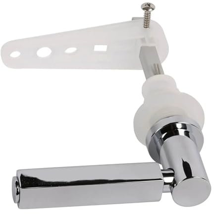 URBNLIVING Universal Metal Chrome Plated Finish Toilet Flush Cistern Lever Arm Kit Handle Replacement for WC Toilets Flusher (Chrome Cube)