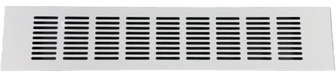H&C VENT Rejilla Ventilación 400 x 80 mm de Aluminio para Muebles y Puertas │Rejillas de Ventilacion Horno Microondas │ Rejilla para Puerta Interna Baño Cocina de Madera PVC Metal Pared │ Cubierta AC