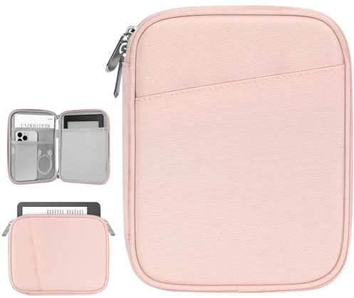 Vinabilia 6-7 Pouces Protectrice Housse pour E-Reader, Rose | pour 7 Nouveau Kindle Paperwhite et Kindle Colorsoft Signature Edition, 6 Kindle, Sac de Transport pour Kobo E-Reader