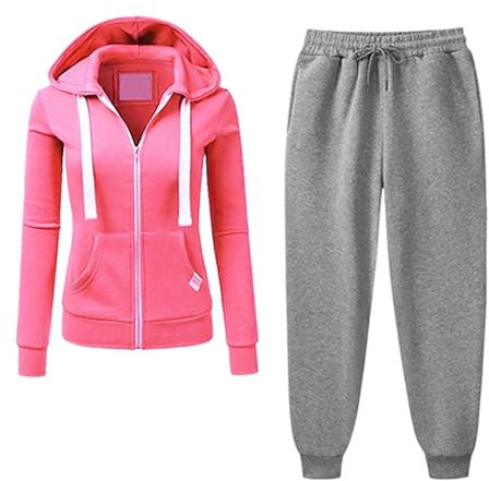 SurvêTement Femme Ensemble De Jogging 2 PièCes DéContractéE Combinaison De Sport d'hiver Sweat à Capuche Zippé Et Pantalon Casual Outfit Sets Loungewear