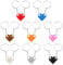 8 Pack Love Heart Keyring Small Brick Heart Keychain Set Multicolor Hung on Keys Backpacks and Wallets Matching Decorations Gifts for Friend Couples Parents Lovers Friendship for Father's Mother's Day